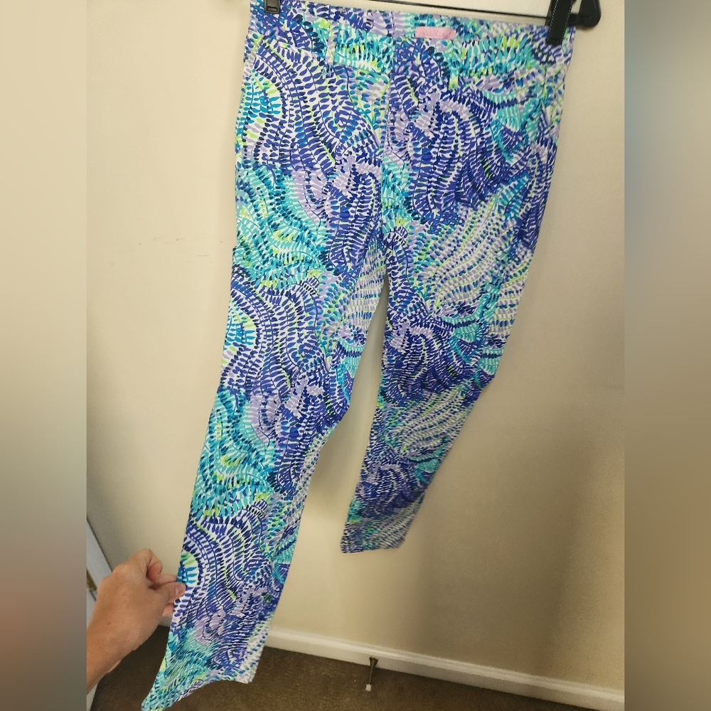 Women's Lilly Pulitzer Cropped Pants Sz 2 - Picture 8 of 11